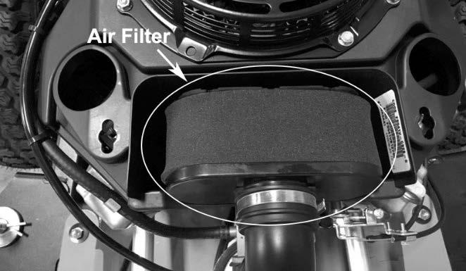 Remove the element and tap its sides in order to remove debris. Do not blow the filter out using compressed air.