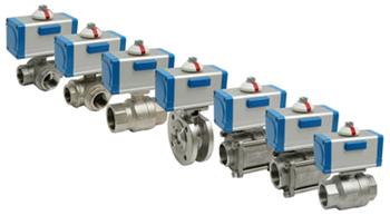 Often times pneumatic actuators are in use when it comes to automated process valves. They are mostly either linear actuators (pneumatic cylinders) or rotary actuators.