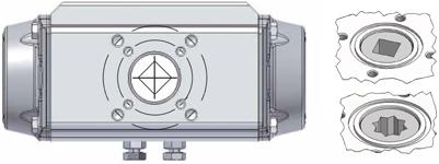 process valve ISO 5211 DIN 3337 VDI/VDE 3845 (NAMUR) Interface on the actuator that allows