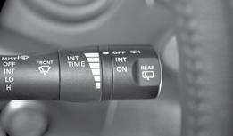 The intermittent operation speed can be adjusted by twisting the time control ring 03 to increase or decrease INT wiper speed.