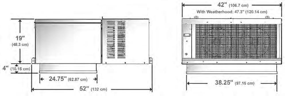 PRO 3 Top Mount Dimensions Figure A Small Cabinet Design (indoor only) (71.40 cm) 14.5"x20.
