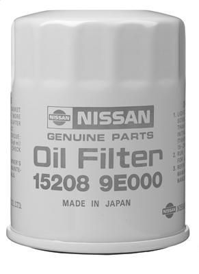 GENUINE NISSAN PARTS YOU CAN RELY ON Genuine Nissan Oil Filters Genuine Nissan Oil Filters are designed