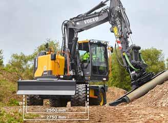 Class-leading short swing machine The EWR150E now has a bigger brother the EWR170E delivering everything and more that you would expect from an E-Series Volvo excavator.