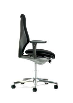 anatomically shaped seat and back contours as well as a unique tensioning system within the mechanism.