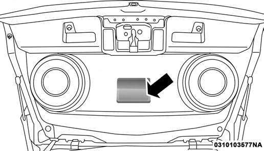 78 GETTING TO KNOW YOUR VEHICLE Fold Down Speakers If Equipped When the liftgate is open, the speakers can swing down off the trim panel to face rearward, for tailgating and other activities.