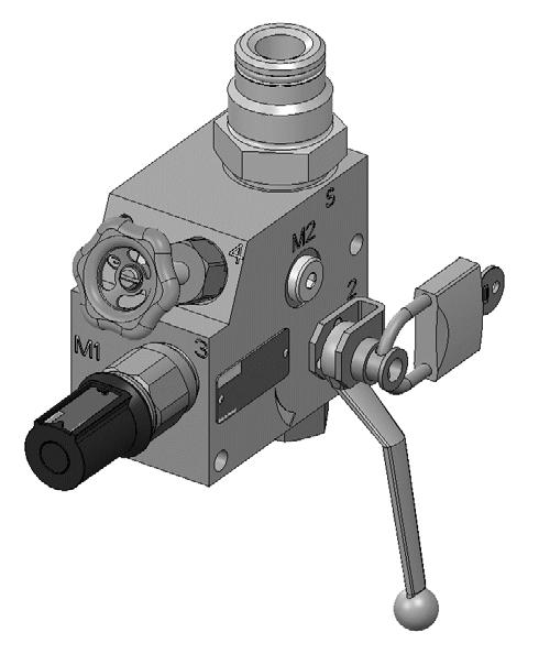 Accumulator shut-off block ABZSS 1/26 Dimensions: Special versions "SO10" and