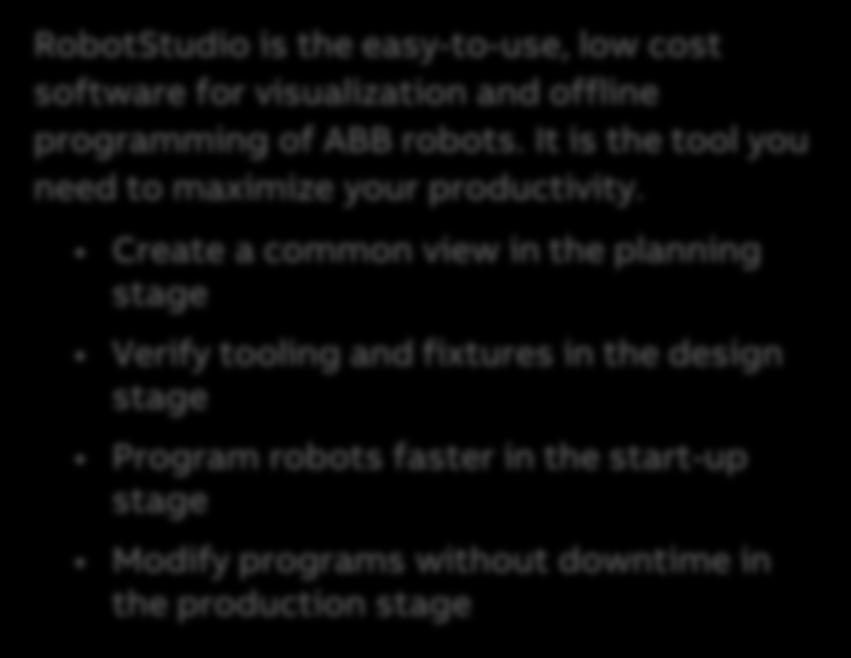 Robotics Software: RobotStudio RobotStudio