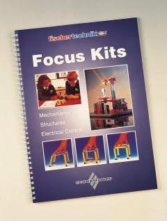 The book on the Focus Kits Art. No. 35 364 x clearly structured courses with clear learning goals on the subjects of "Structures, "Mechanisms, and "Electrical Control.