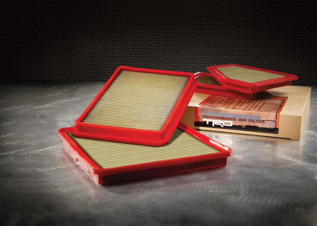 6 /8 TRD Performance Air Filter Help your engine breathe more easily. The TRD performance air filter helps protect and maintain engine life by improving air flow.