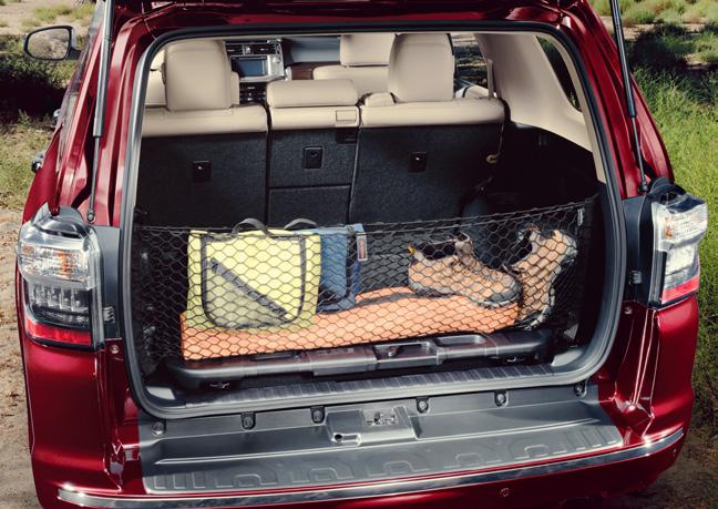 Easy to install; attaches to hooks and tabs in cargo area Expands to hold a variety of cargo sizes Stores flat when