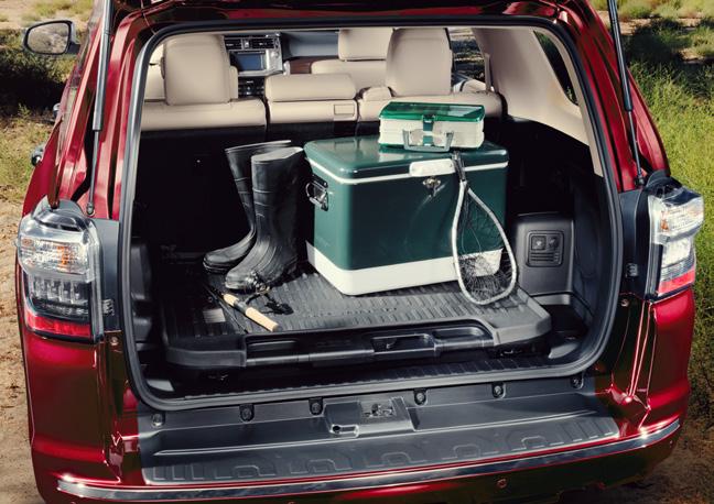 water resistant Cargo Tray Go ahead, throw those muddy boots in the cargo area.