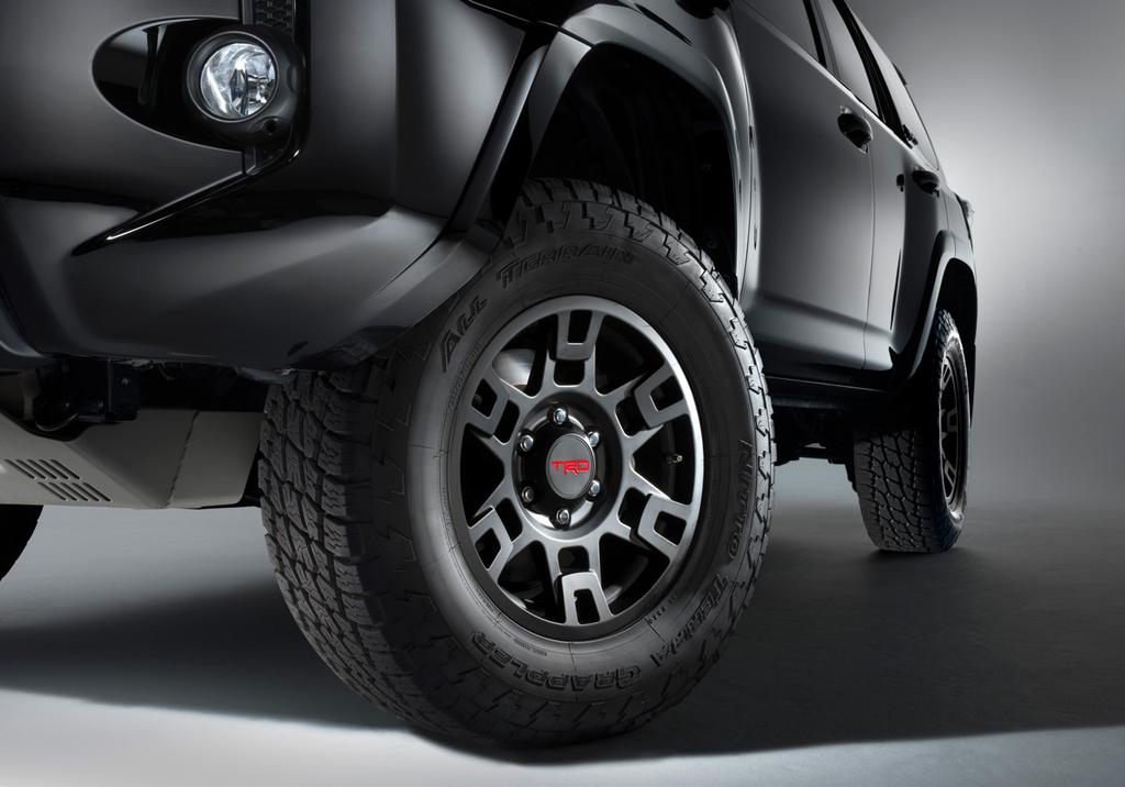1 /10 TRD 17-In. Matte Black Alloy Wheels Nothing makes a statement quite like custom wheels.
