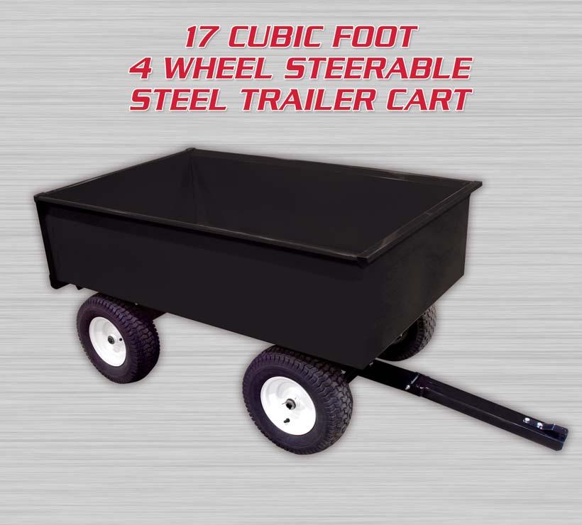 Axle Cart Tires: 16 x 6.5-8 *33029-AADDEi Steerable Front Wheels Makes Moving Around The Farm or Yard Easy.