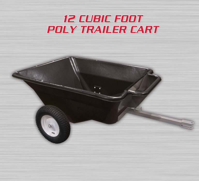 *33029-AADGBe Fold Behind Tongue Push Handle To Use Push Cart TC-12-P 12 Cubic Foot Trailer Cart 300 lb.