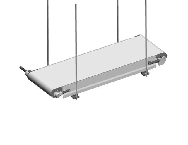 7400 Series: Support Stands Horizontal Ceiling Supports All components are stainless steel brushed to #4 finish Includes a pair of mounting brackets and hardware for support on both sides of conveyor
