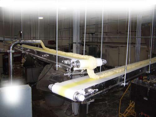 Engineered Applications Ceiling Mounted Conveyors Scraper Save floor space by
