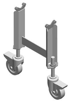 750 Series: Support Stands Swivel Locking Caster Support Stands All components are stainless steel with a 2B finish Vertical leg is formed sheet metal Has +/- 2 of adjustment Caster is swivel locking