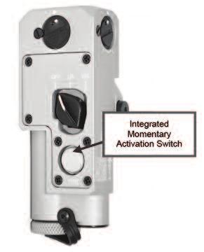 3.1.c Integrated Momentary Activation Switch NOTE Click sound is minimized by depressing the center of the switch.