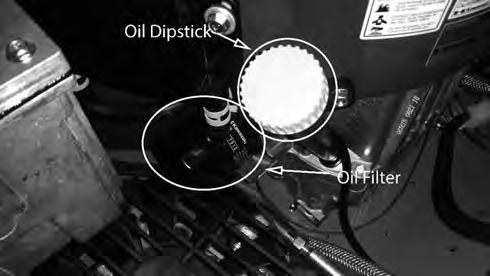 (Make sure to have an oil pan ready to capture old oil and properly dispose old oil.) ) The oil filter is located on the right side of the engine. Clean area around oil filter.