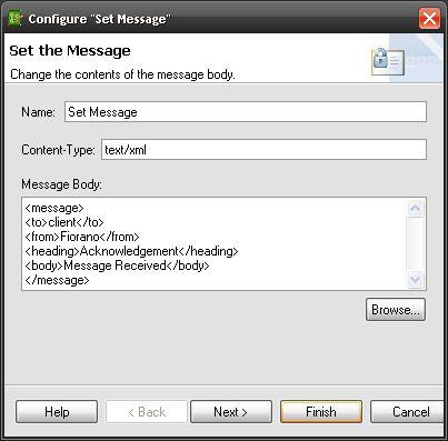 Example of the configuration of the Set Message filter: 3. Reflect Filter: Routes the customized response back to the client if necessary.