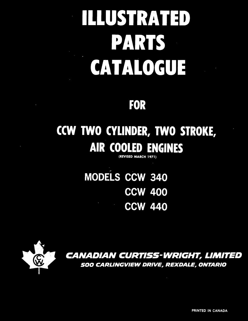 CCW 340 w 400 w 440 CANADIAN CURTISS-WRIGHT, LIMITED