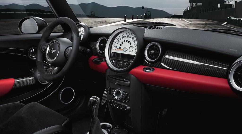 Three-setting seat heating is also available as an added luxury. John Cooper Works Tuning offers superb quality and racetrack design.