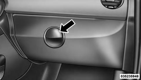 UNDERSTANDING THE FEATURES OF YOUR VEHICLE 107 3 Glove Compartment Latch CARGO