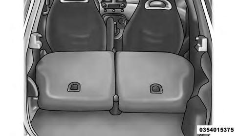 move the seatback to its folded-down position to provide a flat load floor cargo