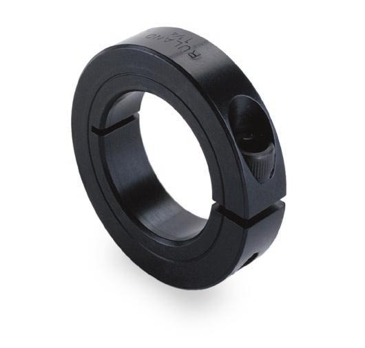 CL one-piece clamp style collar inch dimension series Single point faced. Metric sizes on page 8. Balanced versions available. Width tolerance: +.003".