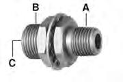 per reel TERMINAL BOLTS AND FRAME COUPLINGS A B C D Overall Length R950099 1/4-14 NPTF 1-14