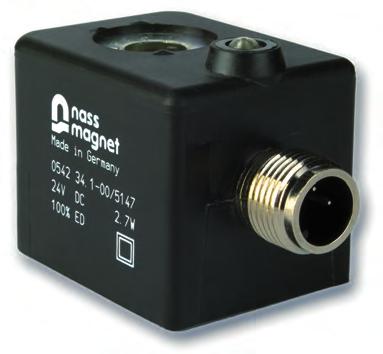 SOLENOID COIL Width: Connection type: Moulding material: 0 mm M 12 metal thread thermoset resin General Data Voltage tolerance ± % Ambient temperature - 20 C to + C Relative duty cycle 0 % Insulation