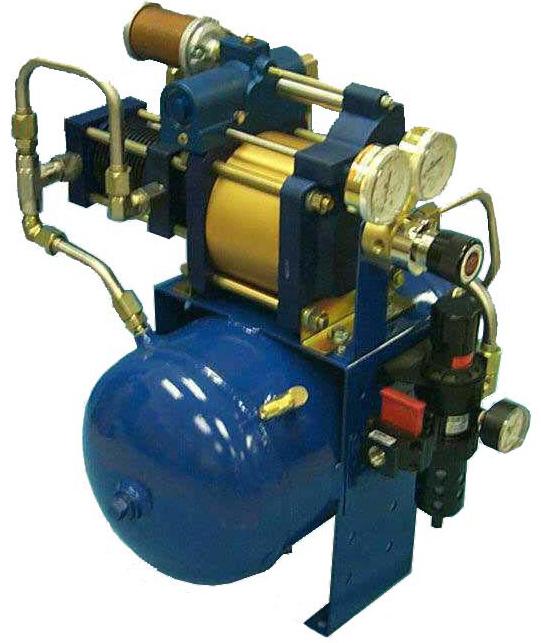 ABD-5 SYSTEM The S132-ABD-5 System combines the rugged 5:1 ratio, single-stage, double acting booster with a 6 SI ASME reservoir for high pressure applications needing a five gallon reserve.