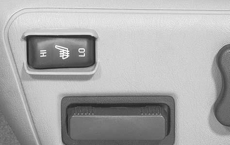 Heated Seats Reclining Seatbacks If your vehicle has this option, the driver s and passenger s heated seat switches are located on the