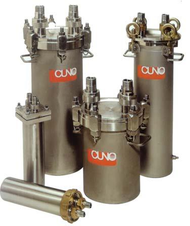 Figure 3: 01 WTC with Clamp Closing The CUNO CTG System Configurations Standard Configurations The CUNO CTG System is available in 3 basic cartridge configurations: 1, 3 and 7 round housings.
