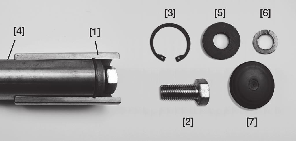 Hollow shaft with key - standard design. Hollow shaft with key - standard design The standard design uses the parts that are normally supplied with every hollow shaft, as shown in Figure 4.
