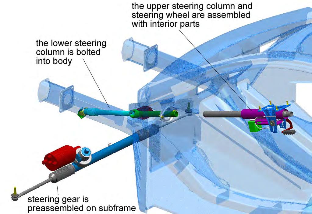 The assembly concept of the steering column is shown in Figure 7.9.2-3.