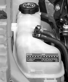 The coolant level should be at the FULL COLD mark. If it isn t, you may have a leak at the pressure cap or in the radiator hoses, heater hoses, radiator, water pump or somewhere in the cooling system.
