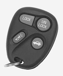 The following functions are available with the remote keyless entry system: LOCK: Press this button to automatically lock all doors.