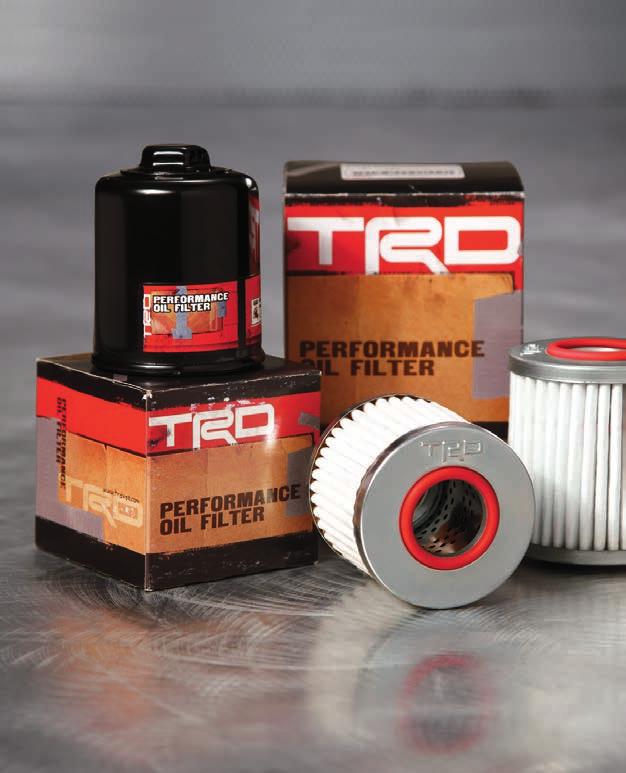 the TRD Oil Filter that kicks out impurities through a