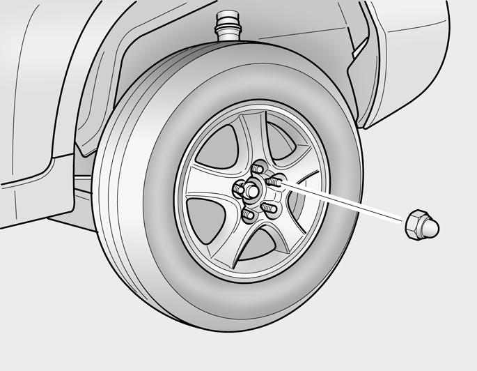WHAT TO DO N AN EMERGENCY 3 9 D060G02Y-AAT 6. Changing Wheels D060H02O-AAT 7. Reinstall Wheel Nuts HSM357 HSM355 Lsen the wheel nuts and remve them with yur fingers.