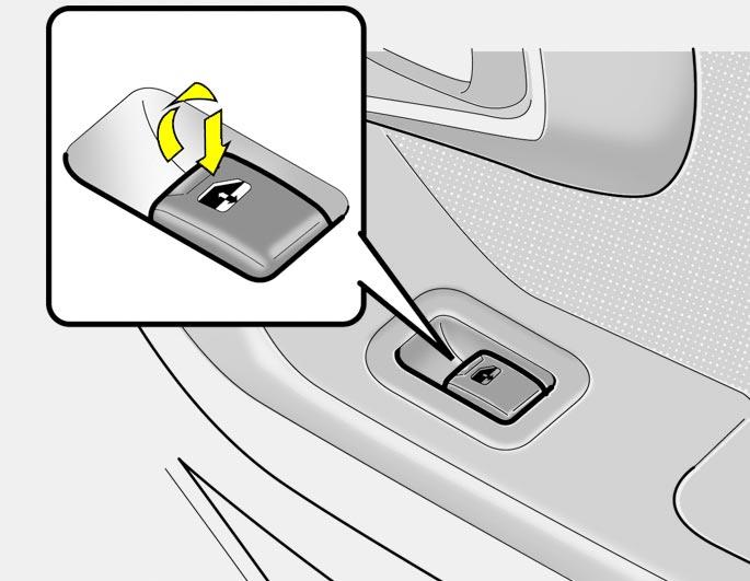 HSM441-A n rder t prevent peratin f the passenger frnt and rear windws, a windw lck switch(2) is prvided n the armrest f the driver's dr. T disable the pwer windws, press the windw lck switch.