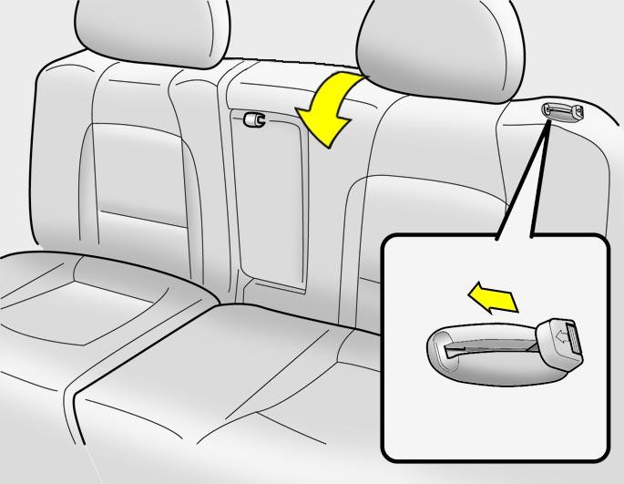 FEATURES OF YOUR HYUNDA 1 16 B080G01FC-AAT UNDER TRAY (f installed) B100A02Y-AAT SEAT WARMER (f nstalled) B085A01O-BAT REAR SEAT Adjusting Seatback Angle The tray is lcated under the frnt passenger's