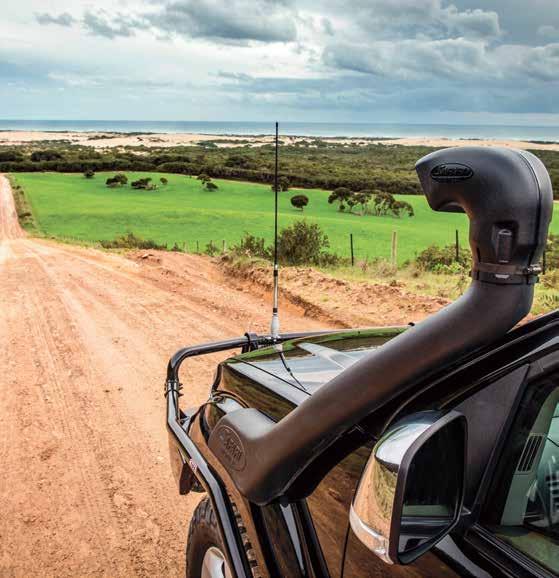Manufactured in Australia from premium quality polyethylene, Safari snorkels are UV stable and incredibly resilient to withstand the harsh Outback environment.