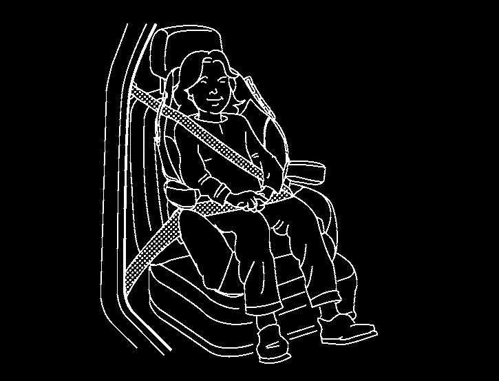 WRS0699 1. If you must install a booster seat in the front seat, move the seat to the rearmost position. 2. Position the booster seat on the seat. Only place it in a front-facing direction.