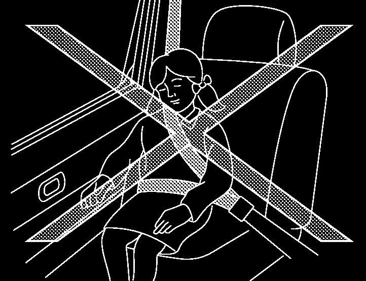 Do not allow anyone to place their hand, leg or face near the side air bag on the side of the seatback of the front seat or near the side roof rails.