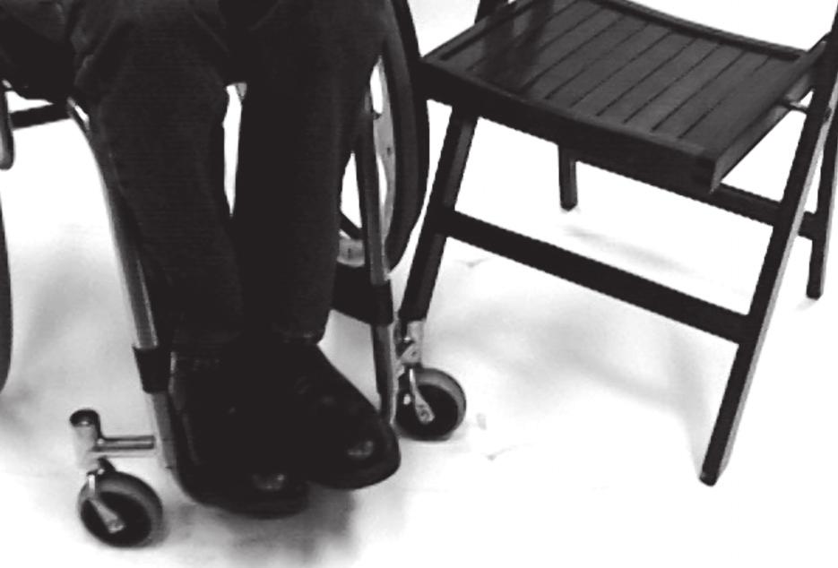 Handling of Wheelchairs Stairways Follow this procedure for moving the chair between floors when an elevator is NOT available. We always recommend using two assistants for this procedure. 1.