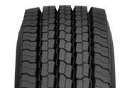 The combination of a specifically developed tread pattern with an innovative high silica content tread compound results in excellent mileage performance, excellent wet braking, even wear and reduced