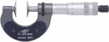0864 Disc micrometers to measure gear tooth 863-3 863-3 Reading: 0.01 mm Reading parts are satin chrome finished Modul 0.