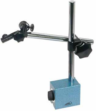0750 Universal indicator stands with magnetic base Chrome finished columns Base with V-groove Magnet with ON/OFF switch