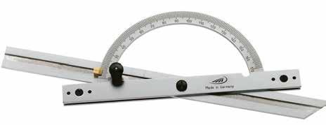 0415 Bevel protractors Locking screw Special steel, pointer arm is satin chrome finished Factory standard Adjustable stop bar 10-170 High precision, laser graduated degree scale Cardboard box